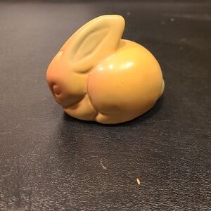 Van Briggle bunny rabbit amber, rose, and blue